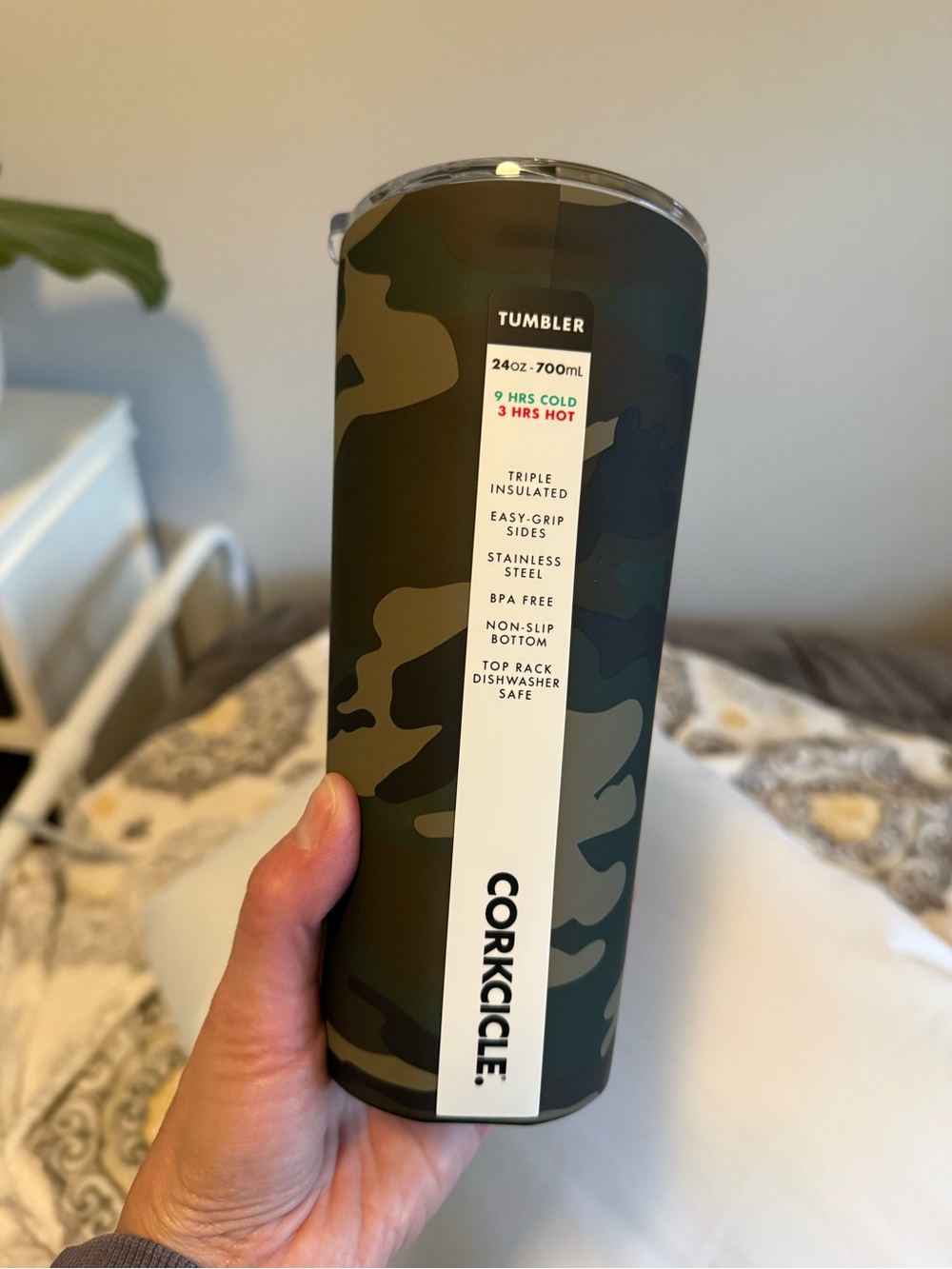 Corkcicle Camo Green Stainless Steel Tumbler
